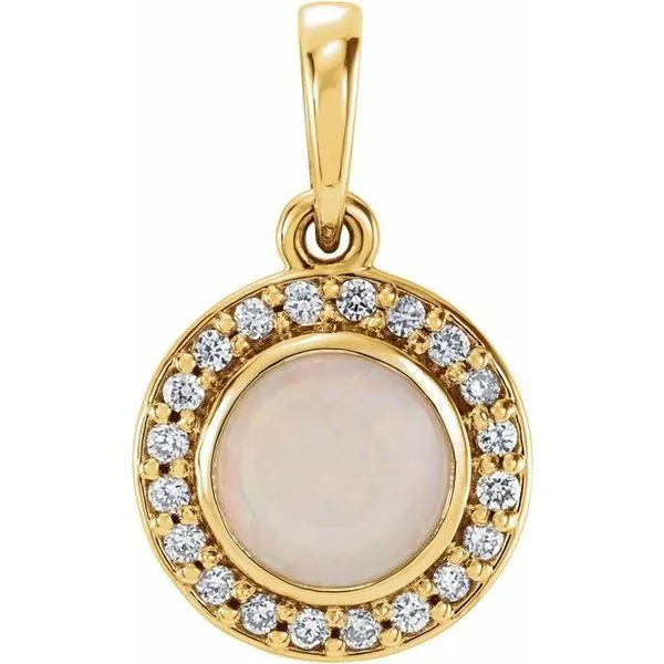 Bezel-Set Halo-Style Pendant Hopman Jewelers Elkhart, IN