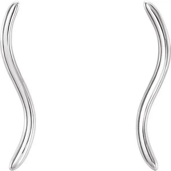 Wavy Ear Climbers Image 2 Becky Beck's Jewelry DeKalb, IL