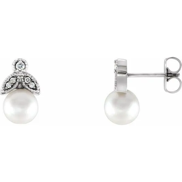 Pearl Leaf Earrings Leslie E. Sandler Fine Jewelry and Gemstones rockville , MD
