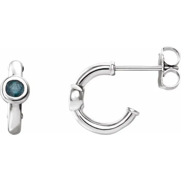 Bezel-Set Huggie Earrings Scirto's Jewelry Lockport, NY