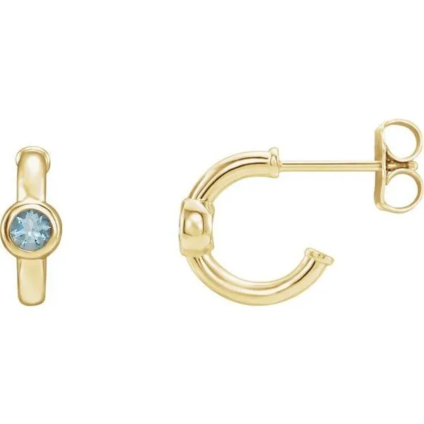 Bezel-Set Huggie Earrings James & Williams Jewelers Berwyn, IL