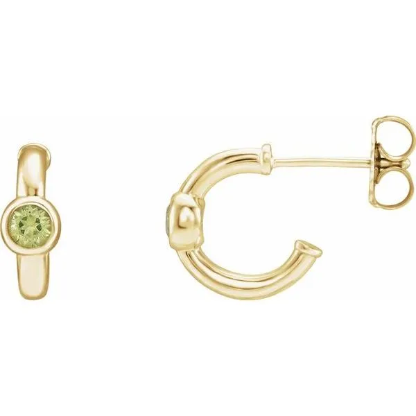 Bezel-Set Huggie Earrings J. Meredith Jewelers Delafield, WI
