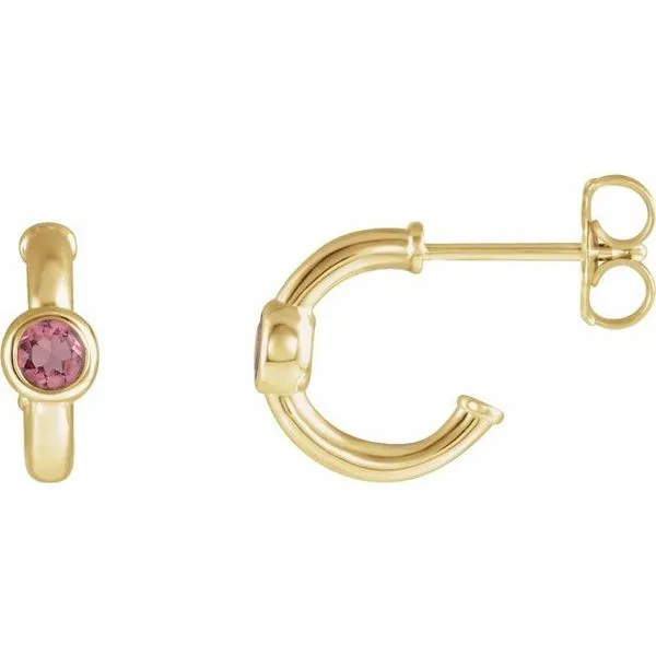 Bezel-Set Huggie Earrings Scirto's Jewelry Lockport, NY