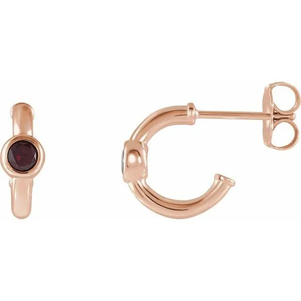 Bezel-Set Huggie Earrings Scirto's Jewelry Lockport, NY