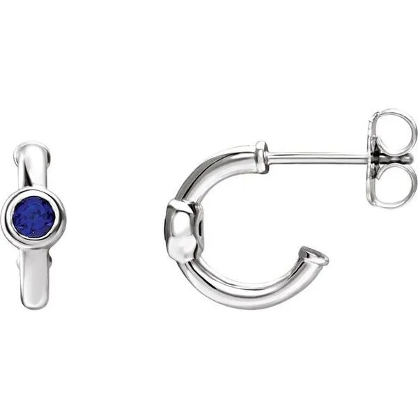 Bezel-Set Huggie Earrings Scirto's Jewelry Lockport, NY