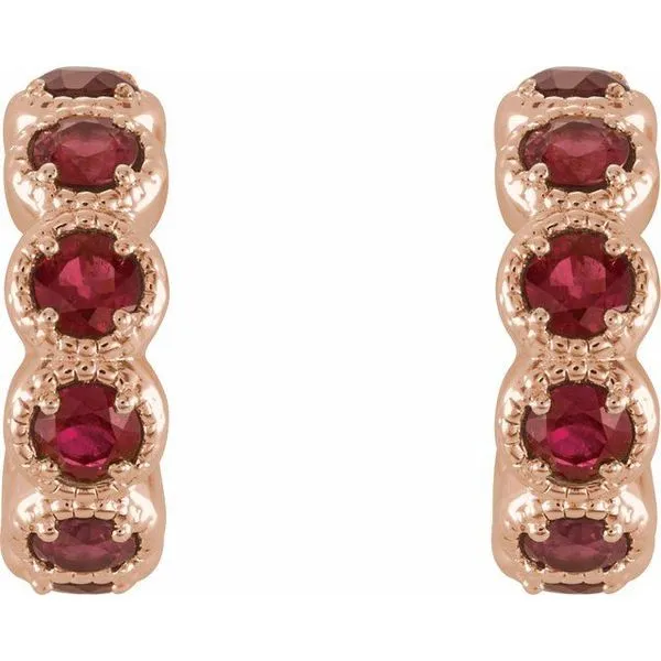 Accented Hoop Earrings Image 2 James & Williams Jewelers Berwyn, IL