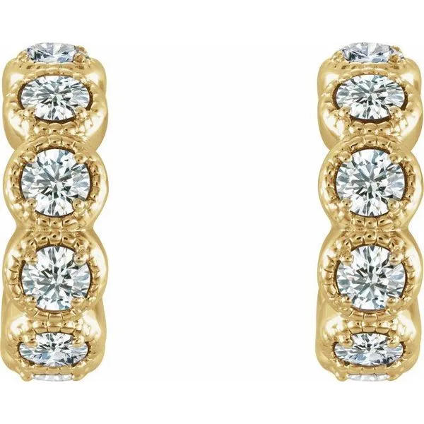 Accented Hoop Earrings Image 2 Arnold's Jewelry and Gifts Logansport, IN