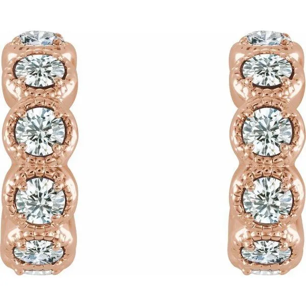 Accented Hoop Earrings Image 2 James & Williams Jewelers Berwyn, IL