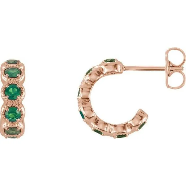 Accented Hoop Earrings Leslie E. Sandler Fine Jewelry and Gemstones rockville , MD