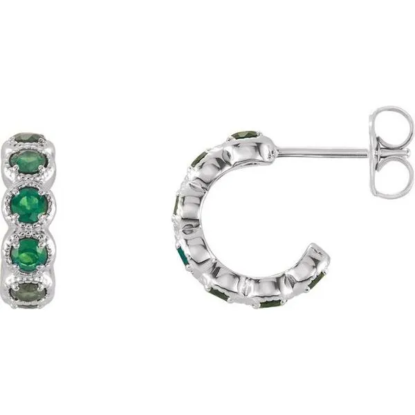 Accented Hoop Earrings Scirto's Jewelry Lockport, NY