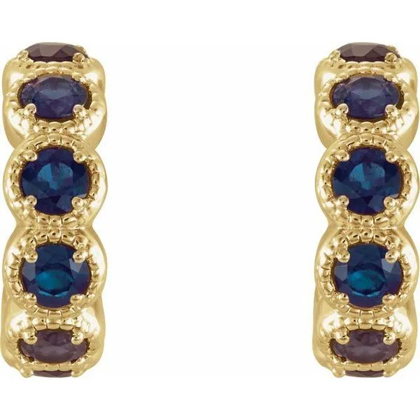 Accented Hoop Earrings Image 2 Rasmussen Jewelers Spanish Fork, UT