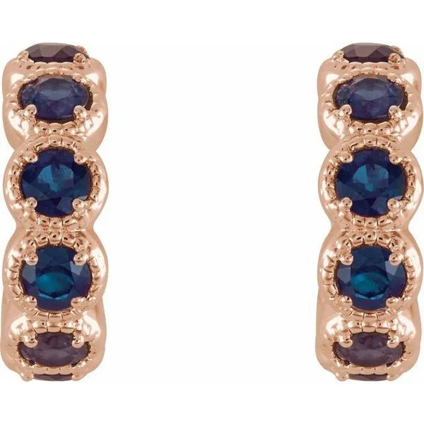 Accented Hoop Earrings Image 2 Scirto's Jewelry Lockport, NY