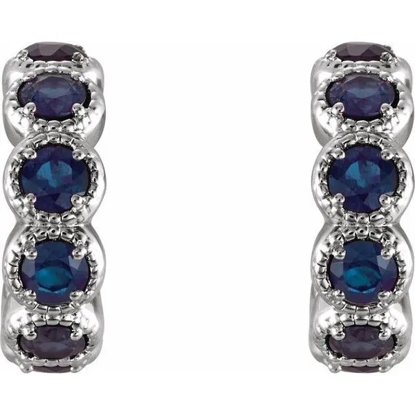 Accented Hoop Earrings Image 2 James & Williams Jewelers Berwyn, IL