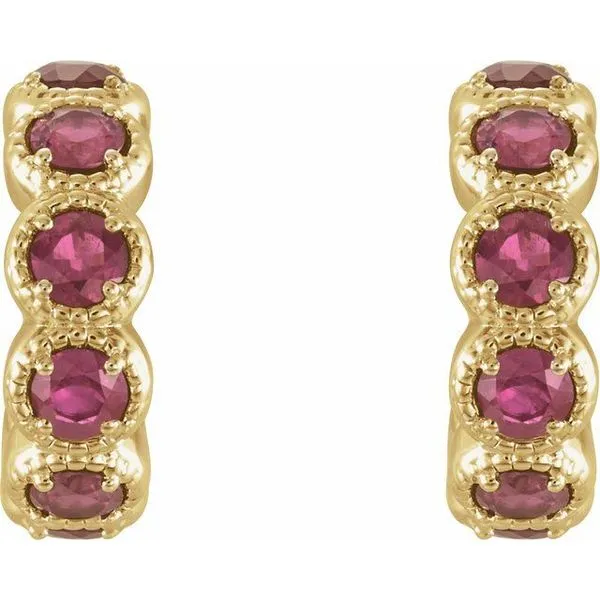 Accented Hoop Earrings Image 2 Becky Beck's Jewelry DeKalb, IL