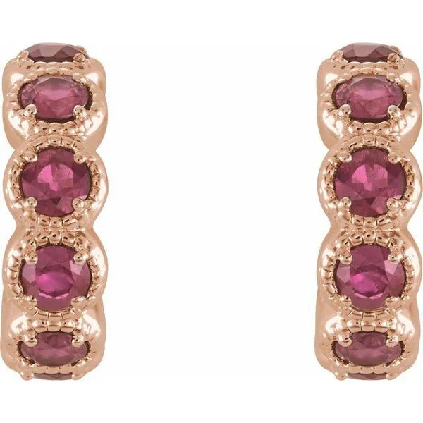 Accented Hoop Earrings Image 2 Rasmussen Jewelers Spanish Fork, UT