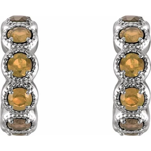 Accented Hoop Earrings Image 2 Jerald Jewelers Latrobe, PA