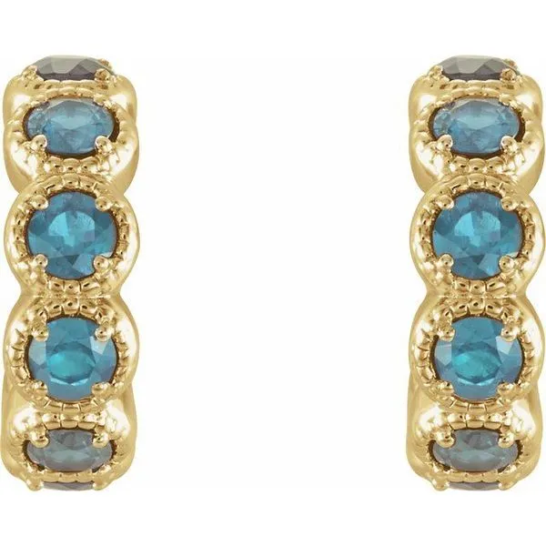 Accented Hoop Earrings Image 2 Scirto's Jewelry Lockport, NY