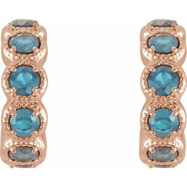 Accented Hoop Earrings Image 2 James & Williams Jewelers Berwyn, IL