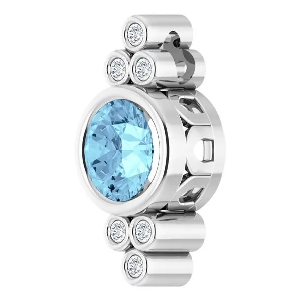 Bezel-Set Accented Pendant Image 2 Hopman Jewelers Elkhart, IN