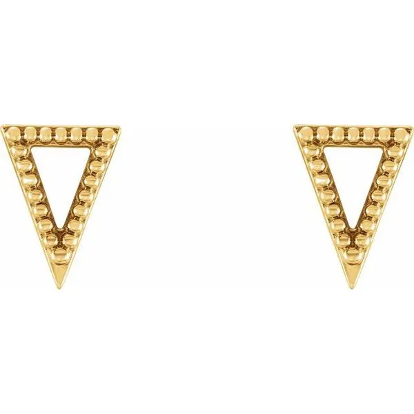 Beaded Triangle Earrings Image 2 Becky Beck's Jewelry DeKalb, IL