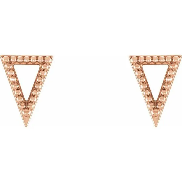 Beaded Triangle Earrings Image 2 Leslie E. Sandler Fine Jewelry and Gemstones rockville , MD