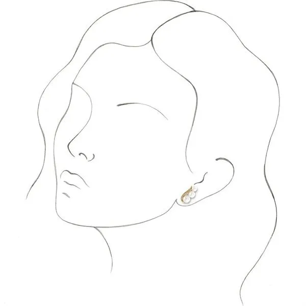 Accented Pearl Ear Climbers Image 3 Rebel Diamonds New Hampton, IA