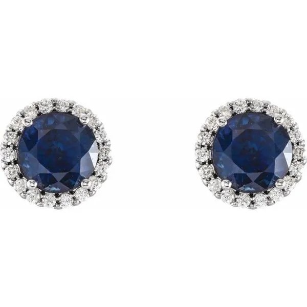 Round 4-Prong Halo-Style Earrings Image 2 J. Meredith Jewelers Delafield, WI
