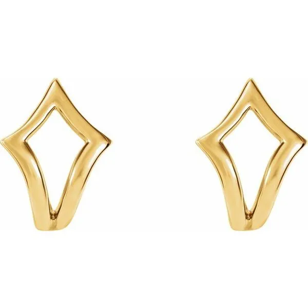 Geometric J-Hoop Earrings Image 2 Hopman Jewelers Elkhart, IN