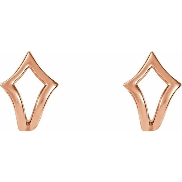 Geometric J-Hoop Earrings Image 2 James & Williams Jewelers Berwyn, IL