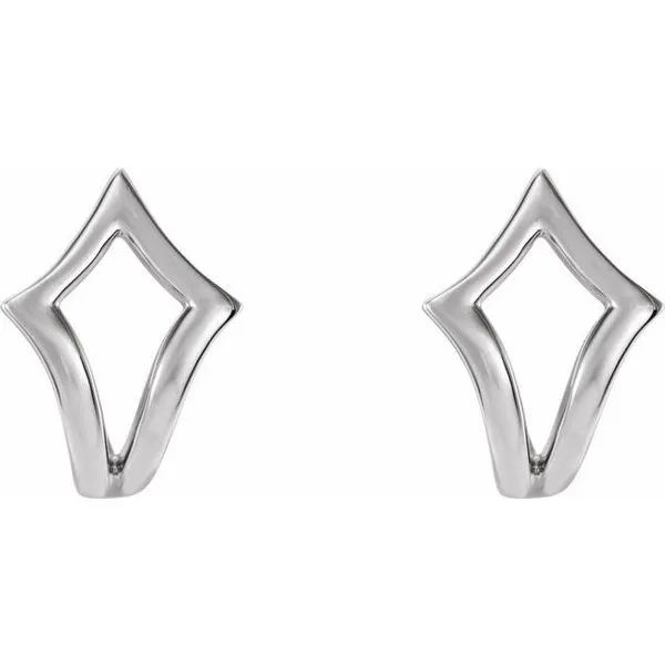 Geometric J-Hoop Earrings Image 2 Hopman Jewelers Elkhart, IN