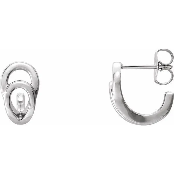 Geometric J-Hoop Earrings Hopman Jewelers Elkhart, IN