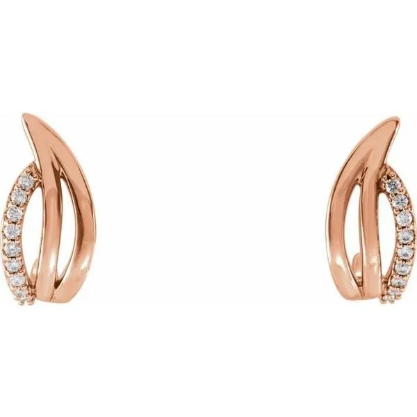 Freeform J-Hoop Earrings Image 2 Scirto's Jewelry Lockport, NY