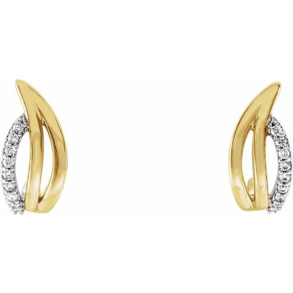 Freeform J-Hoop Earrings Image 2 Arnold's Jewelry and Gifts Logansport, IN