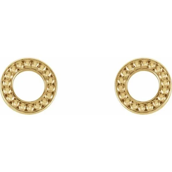 Beaded Circle Earrings Image 2 Becky Beck's Jewelry DeKalb, IL