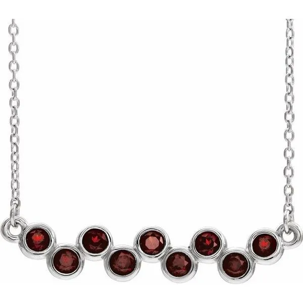 Bezel-Set Bar Necklace Hopman Jewelers Elkhart, IN