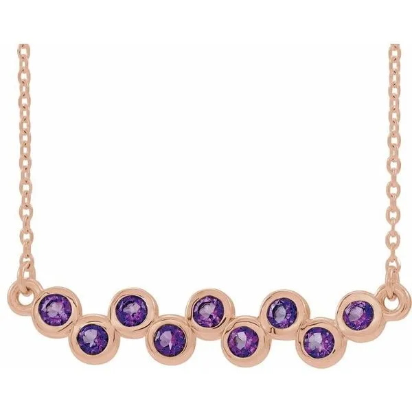 Bezel-Set Bar Necklace Woelk's House of Diamonds Russell, KS