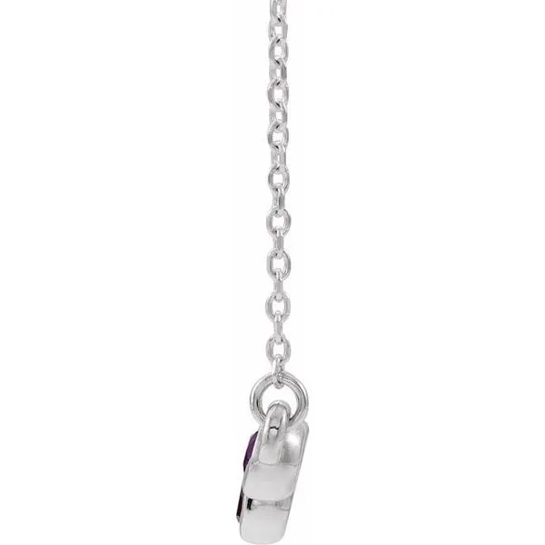 Bezel-Set Bar Necklace Image 2 Rebel Diamonds New Hampton, IA