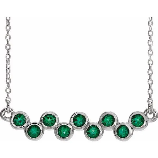 Bezel-Set Bar Necklace Scirto's Jewelry Lockport, NY