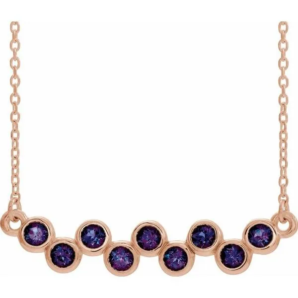 Bezel-Set Bar Necklace Comstock Jewelers Edmonds, WA