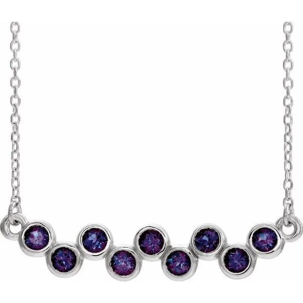 Bezel-Set Bar Necklace Scirto's Jewelry Lockport, NY