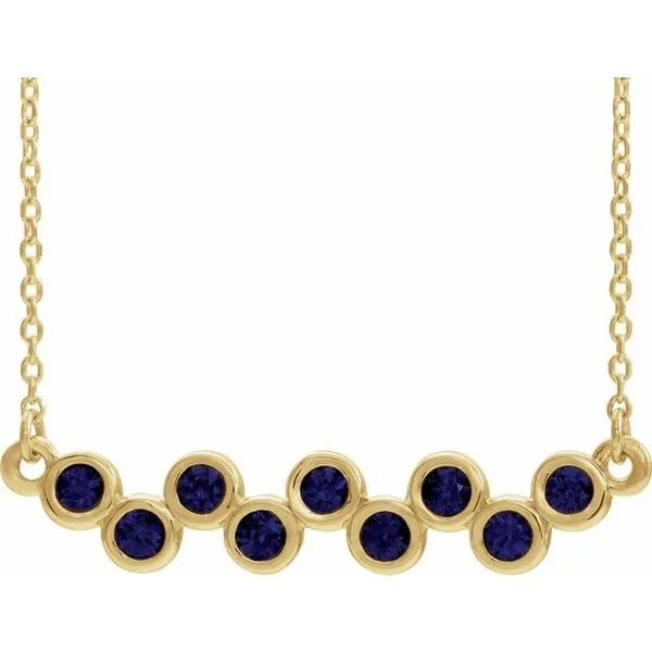 Bezel-Set Bar Necklace Hopman Jewelers Elkhart, IN