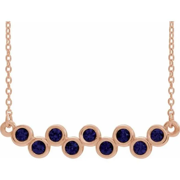 Bezel-Set Bar Necklace Woelk's House of Diamonds Russell, KS