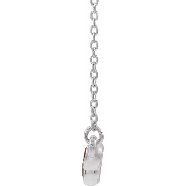 Bezel-Set Bar Necklace Image 2 Hopman Jewelers Elkhart, IN