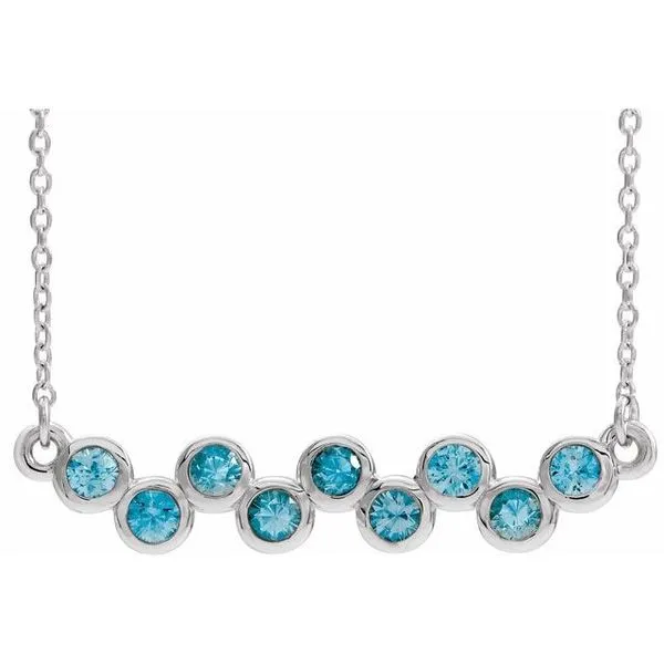 Bezel-Set Bar Necklace Scirto's Jewelry Lockport, NY