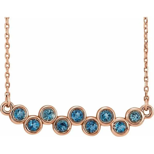 Bezel-Set Bar Necklace James & Williams Jewelers Berwyn, IL