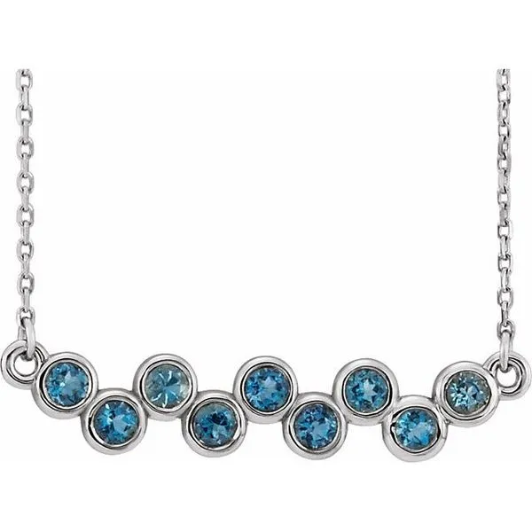 Bezel-Set Bar Necklace Scirto's Jewelry Lockport, NY