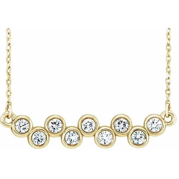 Bezel-Set Bar Necklace Hopman Jewelers Elkhart, IN