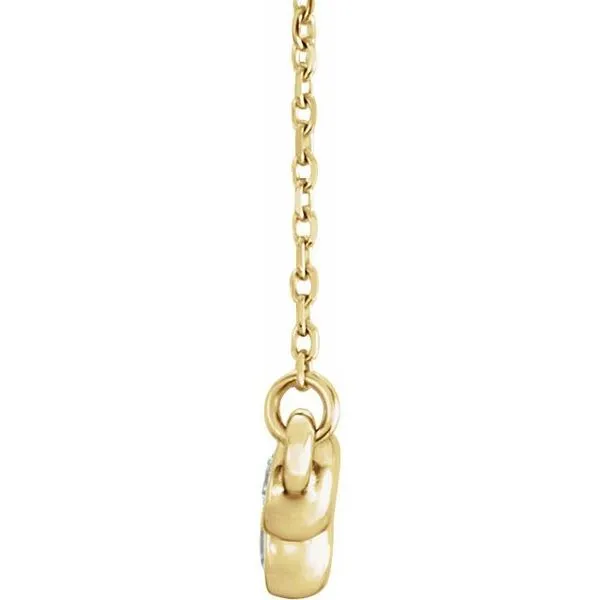 Bezel-Set Bar Necklace Image 2 Hopman Jewelers Elkhart, IN