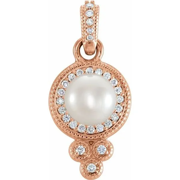 Halo-Style Pearl Pendant Hopman Jewelers Elkhart, IN