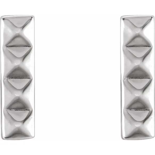 Pyramid Bar Earrings Image 2 Rasmussen Jewelers Spanish Fork, UT